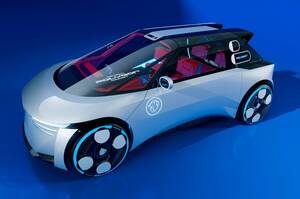 これが次期208の姿　プジョー小型EVコンセプト『ポリゴン』初公開　長方形ステアリングホイール採用