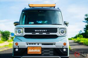 “レトロ顔”のスズキ「スペーシアギア」発表！ 丸目&カクカクボディの旧車デザインが超カッコイイ！ DAMD「SPACIA GEAR NOCT」新発売