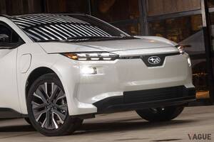 北米スバルが「大胆デザイン」の改良型“電動SUV”を発表！ 338馬力の高性能バーションも登場した新型「ソルテラ」の変化とは