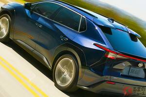 【米国】トヨタ新型SUV「bZ」発表！ 斬新「一文字テールライト」採用した“パワフル仕様”がカッコイイ！ 約340馬力の「爆速モデル」も設定!? 「bZ4X」名を新たに