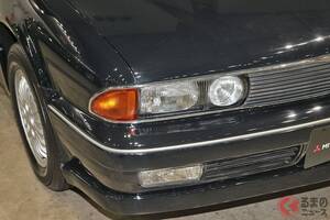 三菱が「画期的“ビッグセダン”」を実車公開！ 堂々「3ナンバーボディ」×V6エンジン搭載！ すごすぎる“制御技術”搭載で大ヒットした「ディアマンテ」は今も技術が活きる1台