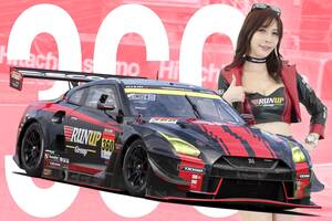 「RUNUP RIVAUX GT-R」と同じ「ブラック×レッド」のコスチュームをまとうレースアンバサダーは個性派揃い！ なかにはバンドのベーシストも