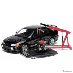 三菱ランエボ、精巧な1/18ダイキャストモデルにピレネーブラック追加…ディスプレイエンジンも付属