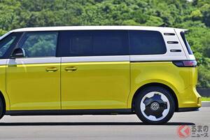 新車1000万円級！ VW新型「6／7人乗りミニバン」に問合せ“殺到”!? 「超レトロ顔」×280馬力超えのパワフル“静音ユニット”搭載！ 名車復活な「IDバズ」が販売店でも注目に