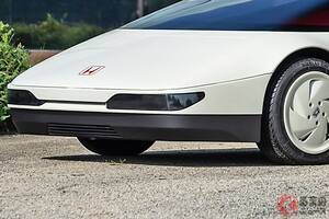 ホンダの「和製スーパーカー」が凄かった！ 40年ぶり復活で「赤いHエンブレム」＆V6×MT採用のMRクーペ「HP-X」 米で復元展示された「斬新モデル」とNSXの関係性とは