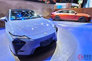 【中国】レクサスが新型「ES」を世界初公開！ 来春にも日本導入へ！ 7年ぶり全面刷新で全長5.1mの大型セダンに変貌！ HEV＆BEVで電動化加速、上海で発表