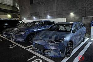 「謎のクルマ」都内で目撃！ セダン・SUV・ワゴン3台同時に現る!? カモフラ仕様のBYDモデル？ 噂のPHEVか