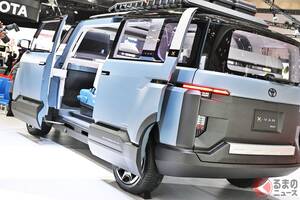 トヨタ「斬新SUVミニバン」登場!? 「ヴォクシー」サイズにカクカクデザイン×“両開き”「凄いドア」採用！ 超タフ仕様でめちゃ便利な「クロスバンギア」コンセプト 登場に期待