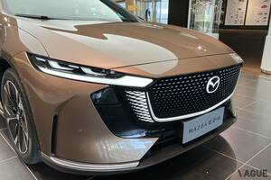 マツダが「日本未発売のラージセダン」実車展示！ “魂動デザイン”を継承する流麗なシルエットがカッコいい!! 注目の電動車「EZ-6」広島に登場