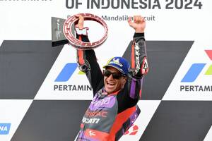 【MotoGP】マルティン、スプリント転倒の”リベンジ”優勝果たす「昨日の失敗から改善できて満足」｜インドネシアGP