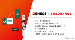 ENEOS、エネチェンジのEV充電器とローミング連携へ　2月3日から