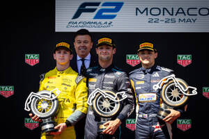 SC導入で逆転優勝のクロフォード「人生で一番クレイジーな2周だった」／FIA F2第5戦レース2