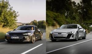 新型「アウディe-tron GTシリーズ」が日本導入を前に「Audi City銀座」と「Audi City日本橋」で先行展示