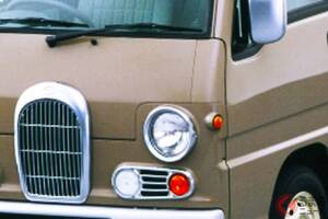 5速MT搭載！ スバル斬新「“超レトロ”軽バン」がスゴイ！ めちゃ旧車な“丸目二灯”採用した「本格モデル」！ 英国風“縦長グリル”が超カッコイイ「サンバークラシック」とは！
