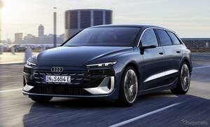 アウディの新型EV『A6 e-tron』、高性能な「S6アバント」銀座で先行展示