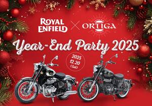 【ロイヤルエンフィールド】カフェ ORTIGA で「Year-End Party 2025」＆新型モデル特別展示を実施！