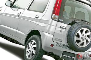 ダイハツ「“5ドア”軽SUV」がスゴかった！ 全長3.4mの超本格“四駆ターボ”で「ジムニー」対抗!? 精悍ボディもカッコいい「テリオスキッド」とは
