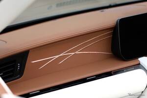 レクサス『LC』特別仕様「PINNACLE」、タジマのAI刺繍技術を採用…助手席の前方パネルに