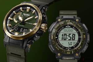 カシオ「プロトレック30周年モデル」登場！ “森の木漏れ日”を表現したグリーン×ゴールドとアニバーサリーにふさわしい特別仕様とは