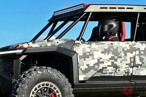 トヨタが「4人乗りスポーツモデル」を世界初公開！ 300馬力超え「超パワフルHEVユニット」×斬新「横一文字ライト」採用！ 本格四輪オフ車「サイオン01 コンセプト」米SEMAで披露