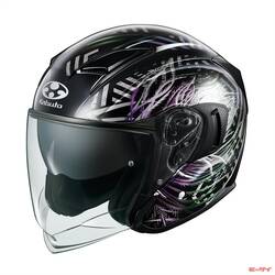 【カブト】のオープンフェイスヘルメット「EXCEED-2」に、新グラフィック「PLUME」が追加！見る角度で色が変化！