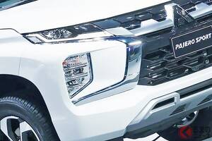 三菱「新7人乗り“3列SUV”」実車公開！ “最安モデル”なのに「豪華装備」!? 全長4.8mで「ちょうどイイサイズ」の最新「パジェロスポーツ“PRIME”」タイ仕様がスゴかった！