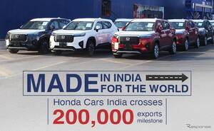 インド製ホンダ車、輸出20万台達成…最大の出荷先は日本