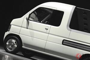 ホンダ斬新「“ハイルーフ”軽トラ」は趣味にサイコー！ 快適な“ひろびろ運転席”と「2段の荷台」で使い勝手バツグン！ 個性的な“ギラ顔”も採用した「軽商用車」ホビックコンセプトとは！