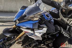 スズキ「新クロスオーバーモデル」登場！ ウイングレットの装着で高速安定性を向上した「GSX-S1000GX」イタリアで公開 ミラーマウント改良で後方視認性もアップ