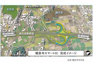 高松道の「新スマートIC」2026年夏開通へ さぬき豊中IC‐大野原IC間に建設 市中心部が近くなる！