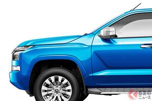 三菱「“新”本格4WD」のスゴさとは!? 全長5.3m超えの“カクカクボディ”＆「強化ACC」採用！ 「トライトン」一部改良モデルの魅力とは