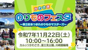 かわさきのりものフェスタ…自動車から電車、航空まで幅広い出展　11月22日に富士見公園などで開催