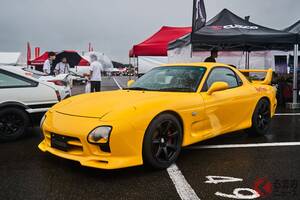 藤原拓海の「AE86」と高橋啓介の「RX-7」も登場！？「頭文字D」イベント「クスコ」「フジツボ」「プロジェクト・ミュー」ブースに最新パーツ