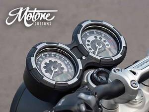 Motone のアルミダイキャスト製メーターカバー PEERLESS に新色「ブラック/ポリッシュ」が登場！（動画あり）