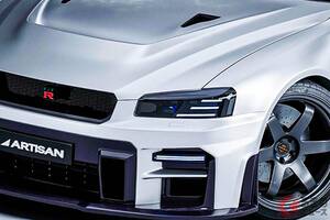 “生産版”「“R36”GT-R」公開に反響絶大！ 日産の「旧車デザイン」採用＆4.1リッター「V6」搭載で「借金しても欲しい」の声！ 1000馬力超えもあるArtisan「“和製”なスーパーカー」が話題に