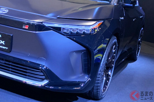 トヨタ新型SUV「bZ4X GRスポーツコンセプト」世界初公開！ 斬新デザインが大進化！ エコだけじゃないGR流カスタムカーを発表！