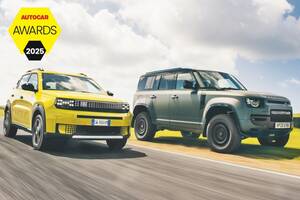 コスパ優等生　グランデ・パンダ：ベスト・コンパクト賞　濃密個性　ディフェンダー・オクタ：ベスト4ｘ4賞　AUTOCARアワード2025