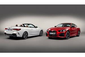 BMW、現行『4シリーズ』のクーペとカブリオレを刷新。新デザインのLEDヘッドライトを採用