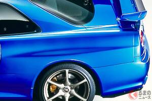 日産「“4WD”スポーツカー」現る！ 全長4.6m級の“ちょうどいいサイズ”に高性能「ターボ」エンジン搭載！ 新車価格の“約7倍”！ 信じられないコンディションの「R34スカイラインGT-R」奈良に登場