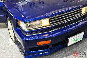 日産校の「斬新ブルーバード」が凄かった！ カクカクな「旧車デザイン」×ド迫力フェンダーがカッコイイ！ “若者大興奮”カスタムの「小さな高級セダン ブルーバード極」TAS2025披露モデルとは