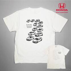 シビック歴代モデル勢揃い！「CIVIC ヒストリーTシャツ」丹波屋栃木くらしっくで発売