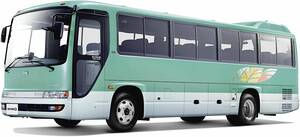日野、中型観光バス「メルファ」を一部改良　バックカメラとモニターを標準装備