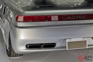 斬新すぎる「2人乗り“スポーツカー”」公開に反響多数!? 「凄い」「圧巻…」 縦・横ドア「キャノピーボディ」に2.2Lターボ＆高性能4WD搭載！ 公道走行OKな「アズテック」とは