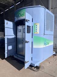 水素吸蔵合金と燃料電池を一体化した「HyDel」、カワサキ文化公園で実証実験開始…三菱化工機