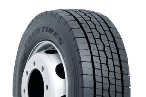 肩落ち摩耗を61%低減！　トーヨータイヤから長距離輸送を担う4軸低床シャシー向けのオールウェザータイヤが新登場！