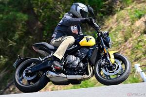 トライアンフの新たな可能性？　「適度なユルさ」が魅力の「TRIDENT 660」　2025年型は電子装備充実で99万5000円!!