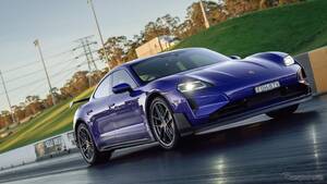 1100馬力超のポルシェ『タイカン ターボ GT』、0-400m加速9.083秒…豪州ドラッグレース場で量産車最速