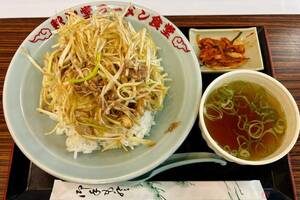 高速道路で町中華!?　中央道「釈迦堂PA」の「シャカネギ飯」はネギとチャーシューにこだわる店長自慢の一品だった　バイクで行く高速道路グルメ