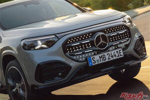 ベンツGLBがフルモデルチェンジ!!　「眉毛フェイス」の3列SUVが見た目も中身も衝撃進化!!　まずはBEVで後からハイブリッドも出る!!!